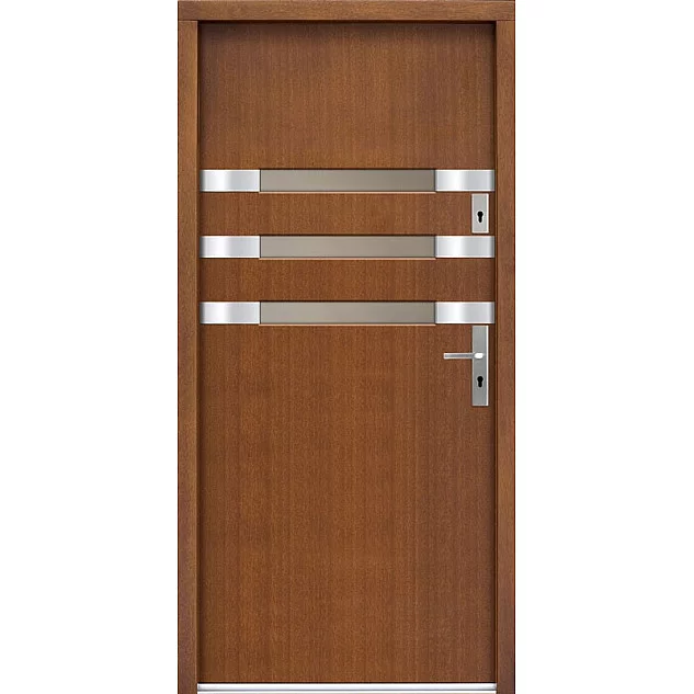 Dřevěné vstupní dveře P100