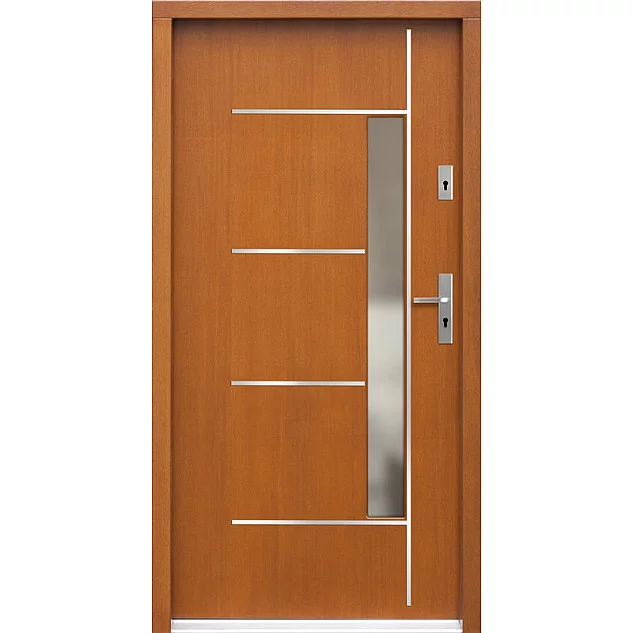 Dřevěné vstupní dveře P90