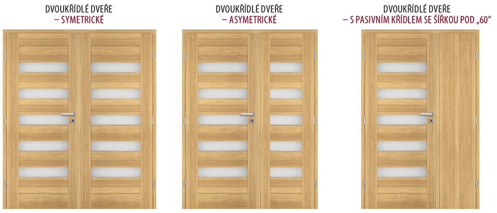 typy dvojkrídlových dverí