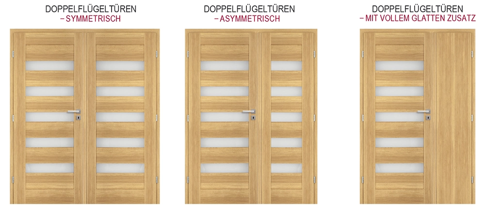 Arten von Doppelflügeltüren